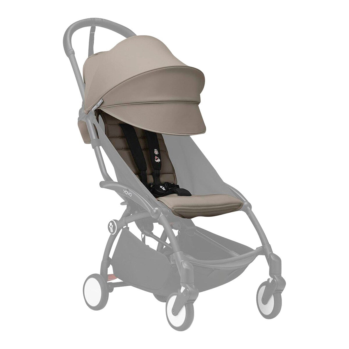 Pakke Tripp Trapp barnestol inkl. YOYO3 stell svart & tekstilsett 6+ taupe - Stokke