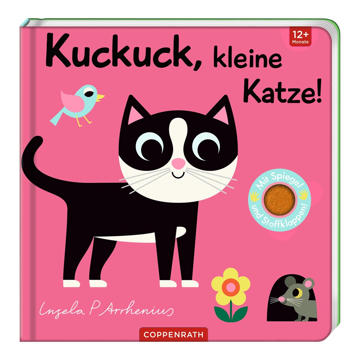 Filt-følebok tittei, lille katt forfra