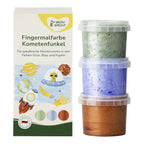 Fingermaling med glitter 3 farger fra 2 år forfra