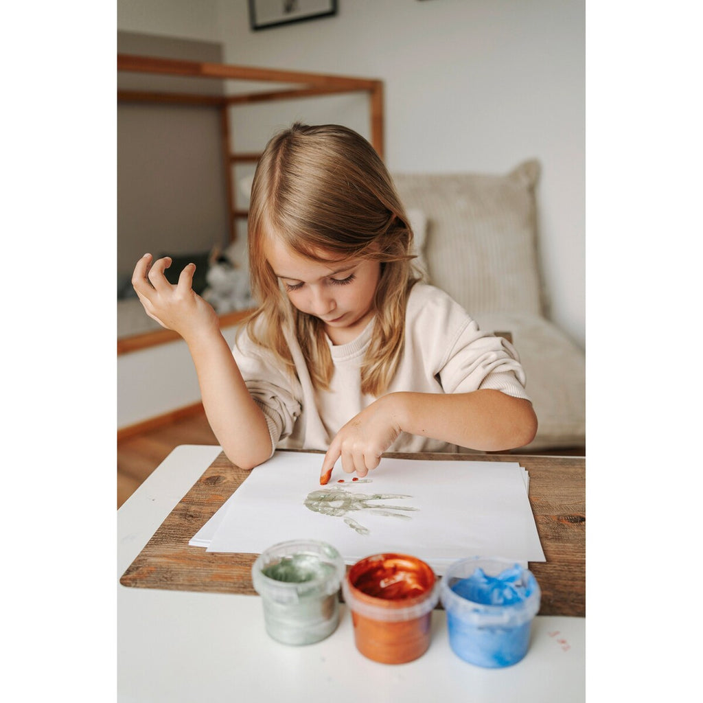 Fingermaling med glitter 3 farger fra 2 år detalj av farger