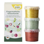 Fingermaling med glitter 3 farger fra 2 år - Grünspecht