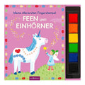 Fingerstempelbok med feer og enhjørninger forside