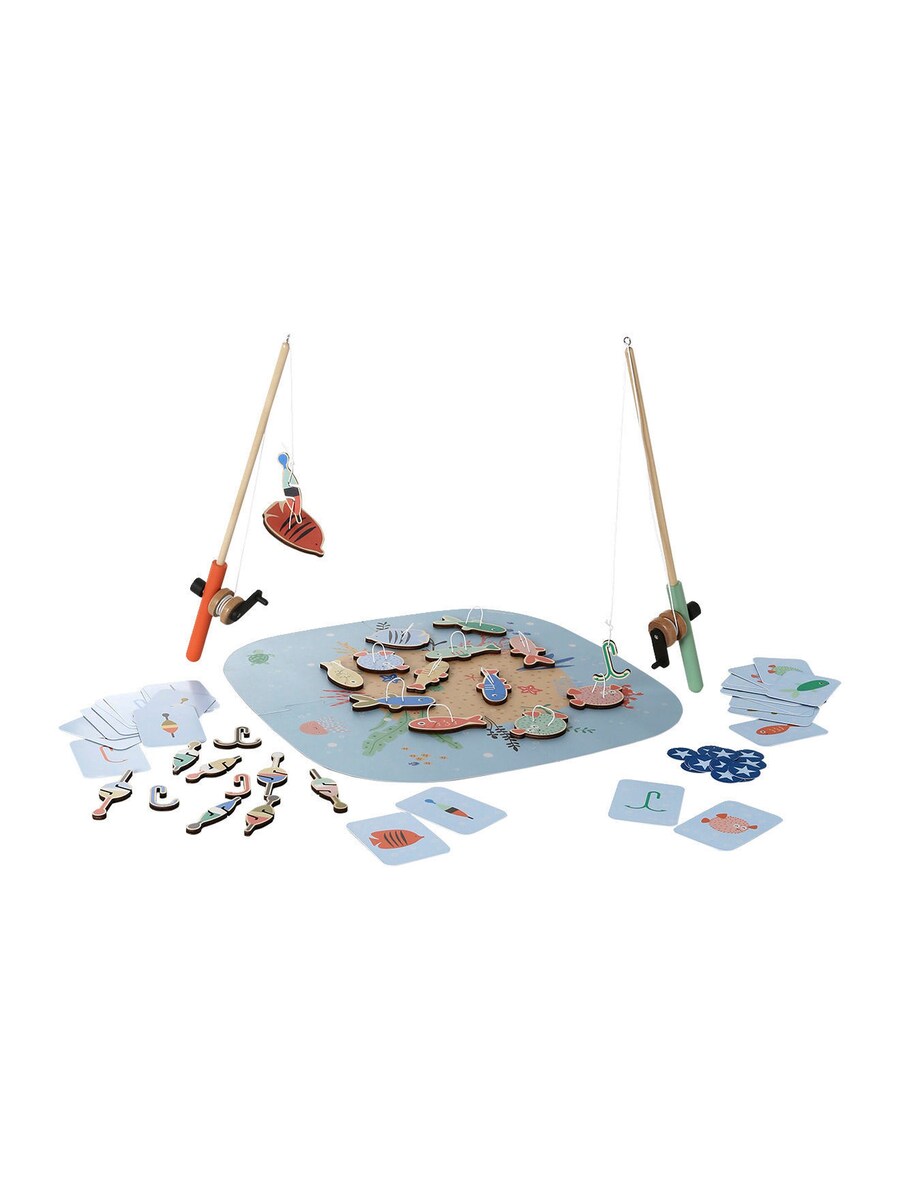 Bakside av Fiskespill i FSC®-sertifisert tre 50x50 cm