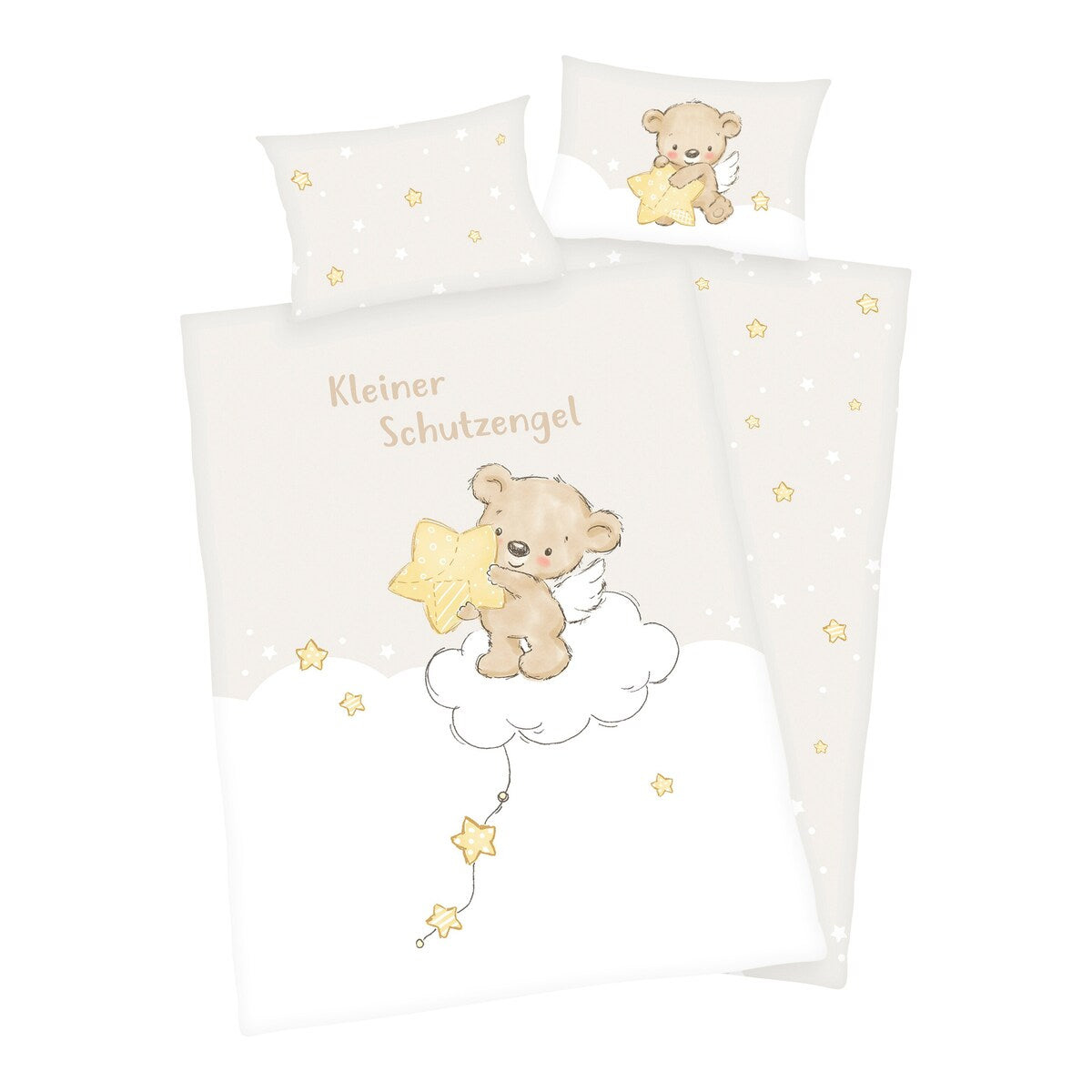 Flanell vendbart sengetøy 40x60 100x135 cm bomull Baby Best forfra