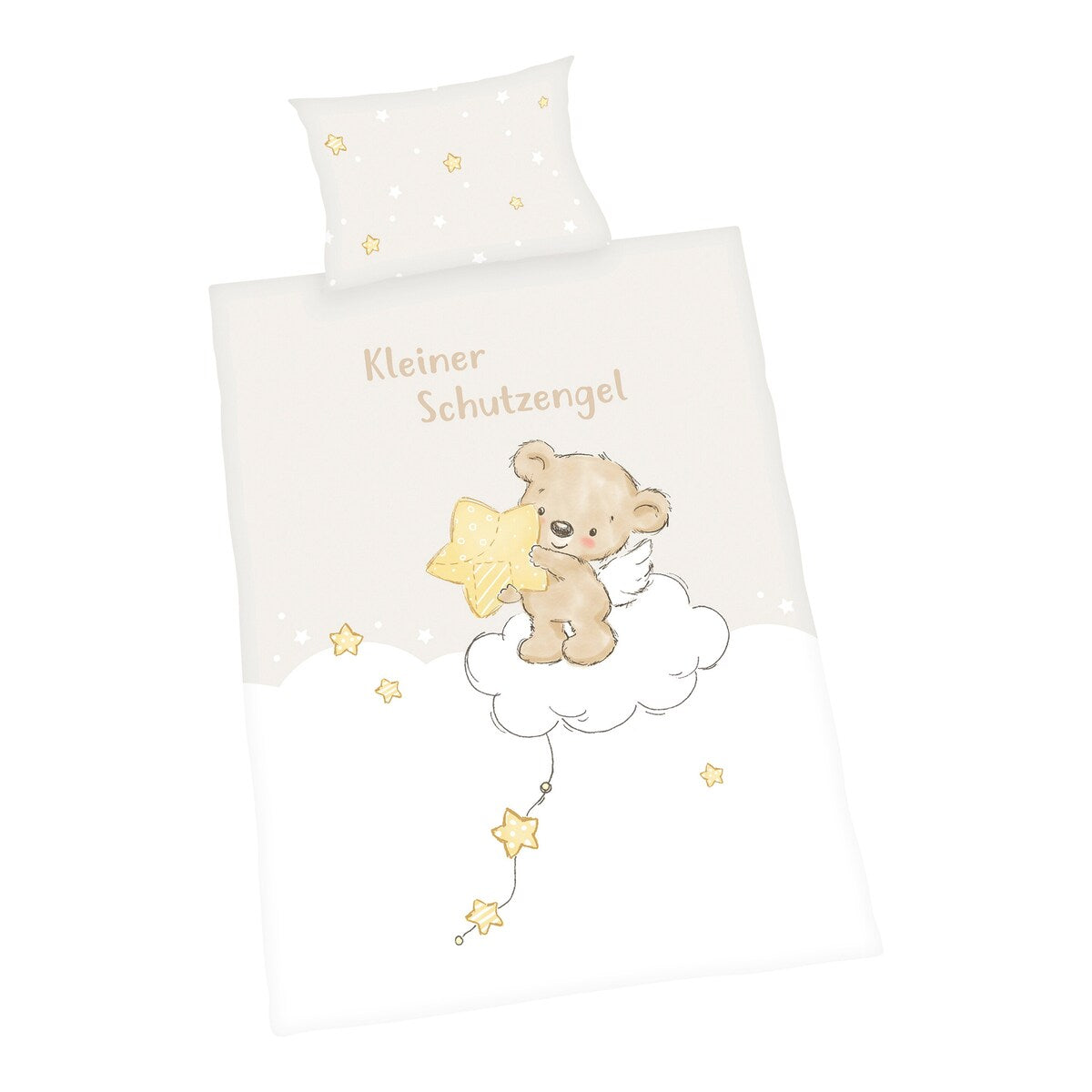 Flanell vendbart sengetøy 40x60 100x135 cm bomull Baby Best bakside