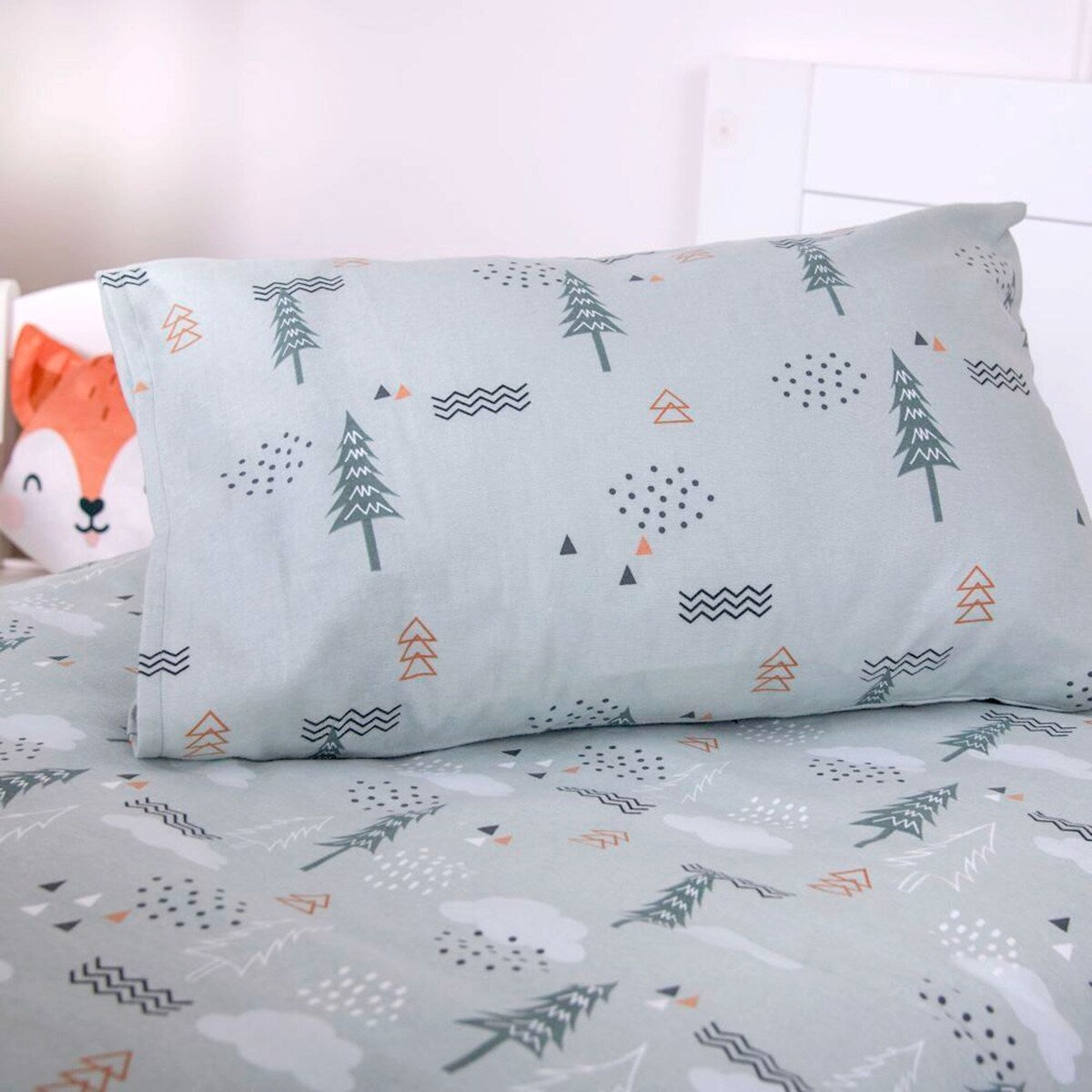 Flanell vendbart sengetøy Little Turtle vendbart design