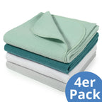 Flanellbleier 4-pack 80 x 80 cm i bomull foran