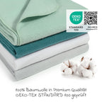 Montert Flanellbleier 4-pack 80 x 80 cm i bomull i bruk