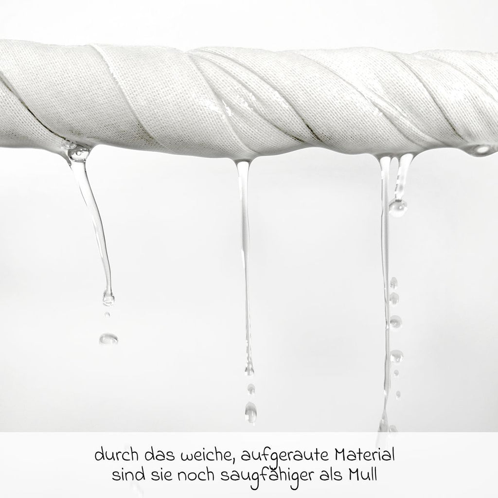 Detalj av Flanellbleier 5-pack 80 x 80 cm i bomull, hvit materiale
