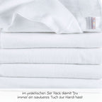 Flanellbleier 5-pack 80 x 80 cm i bomull, hvit pakket