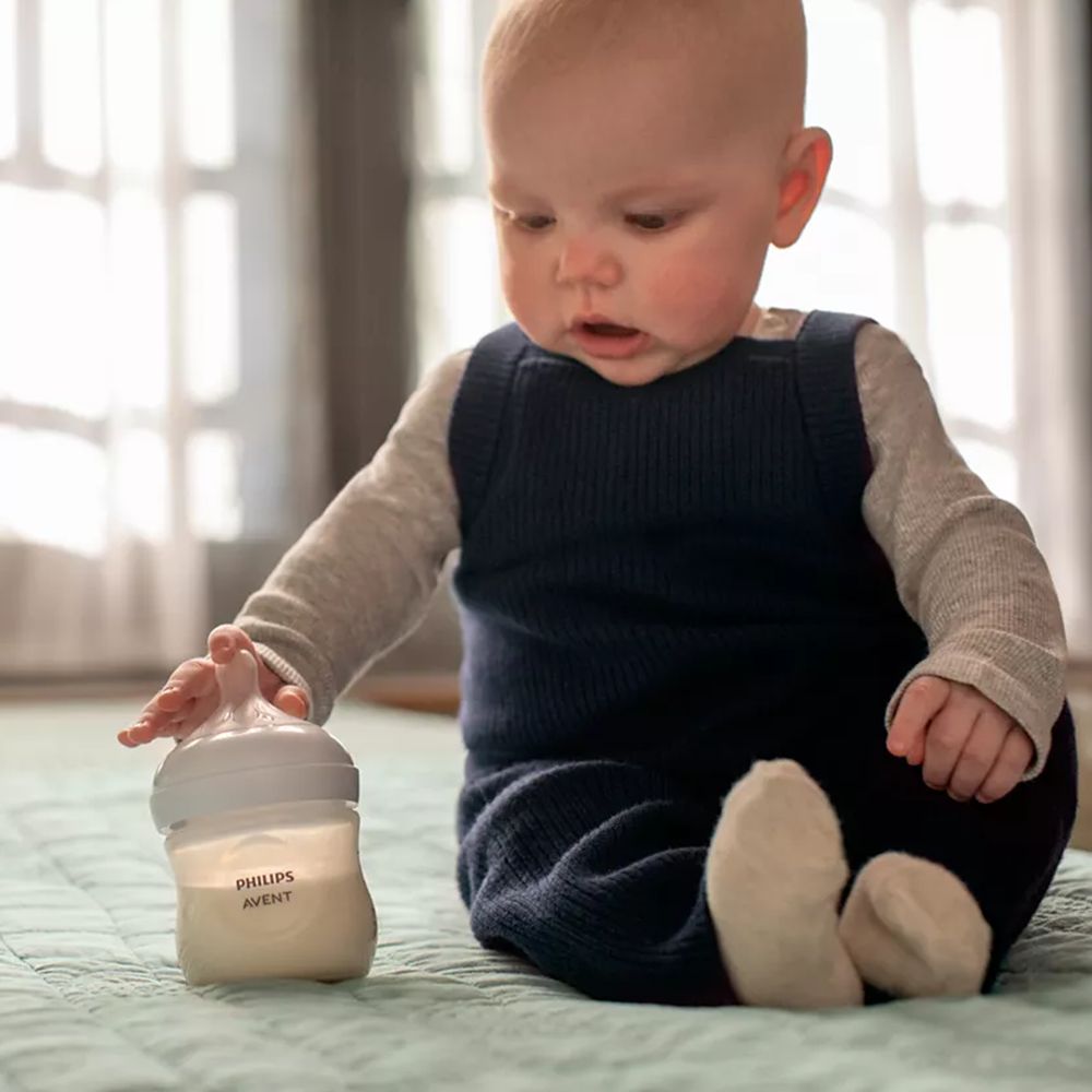 Silikonsmokk fra Flaskesmokk 4-pack Natural Response nivå 3 fra 1 mnd - Philips Avent