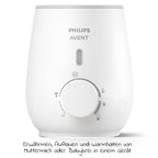 Baksiden av Flaskevarmer Fast Advanced med opptiningsfunksjon Philips Avent