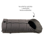 Baksiden av Fleece vognpose med lammeskinnsinnlegg Sheepy, antrasitt