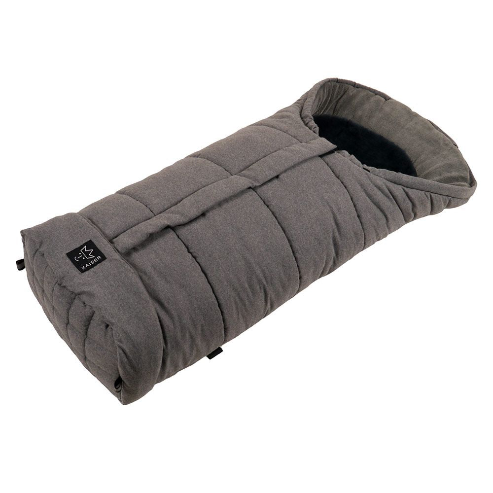 Detalj av lammeskinnsinnlegg i Fleece vognpose med lammeskinnsinnlegg Sheepy, antrasitt