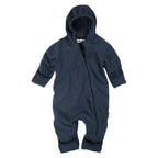 Detalj av fleecedress marineblå str 74 Playshoes