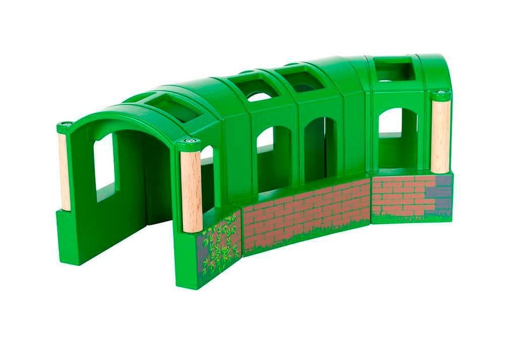 Fleksibel tunnel til togbane 3 deler - BRIO bakside