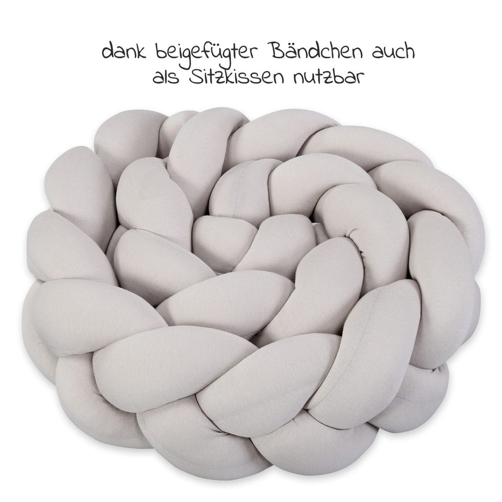 Flettet sengeslange 180 cm for bedside-senger, beige - Babybay side
