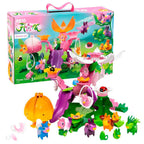 Flora blomsterby deluxe lekesett med 8 figurer forfra