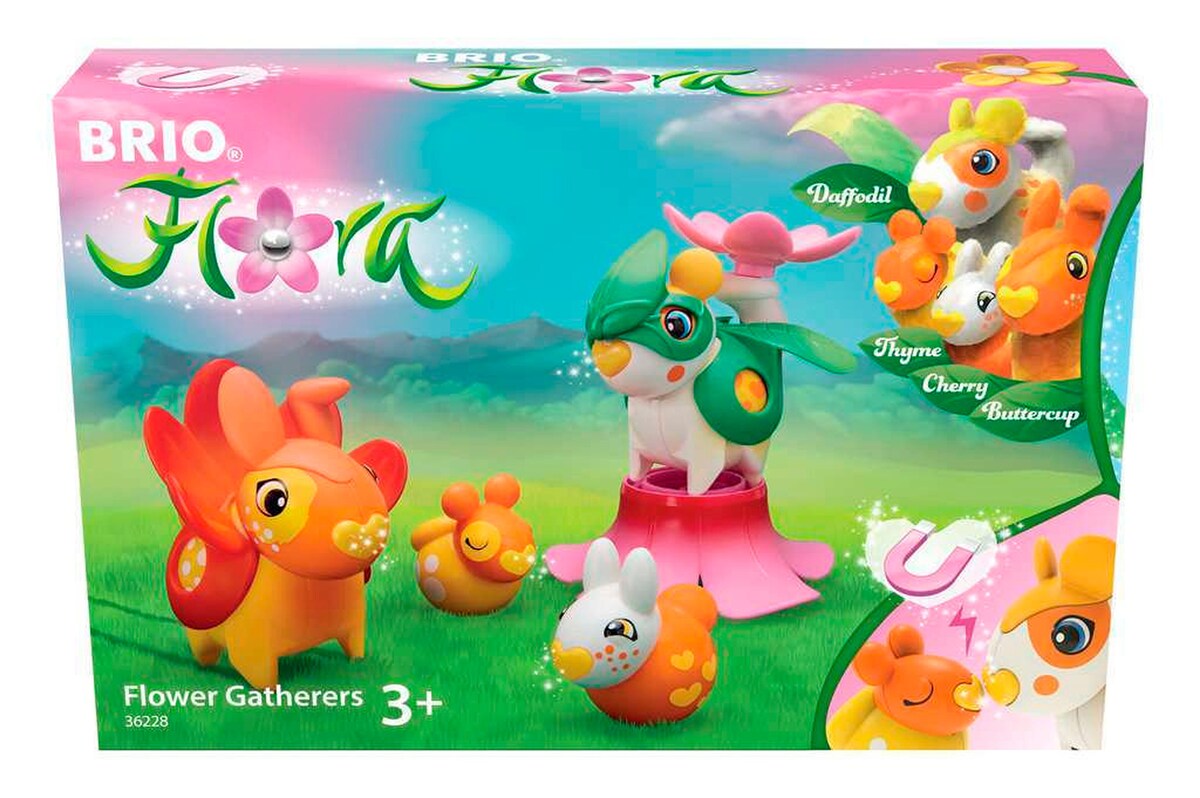 Flora blomstersamler figursett med 4 figurer montert