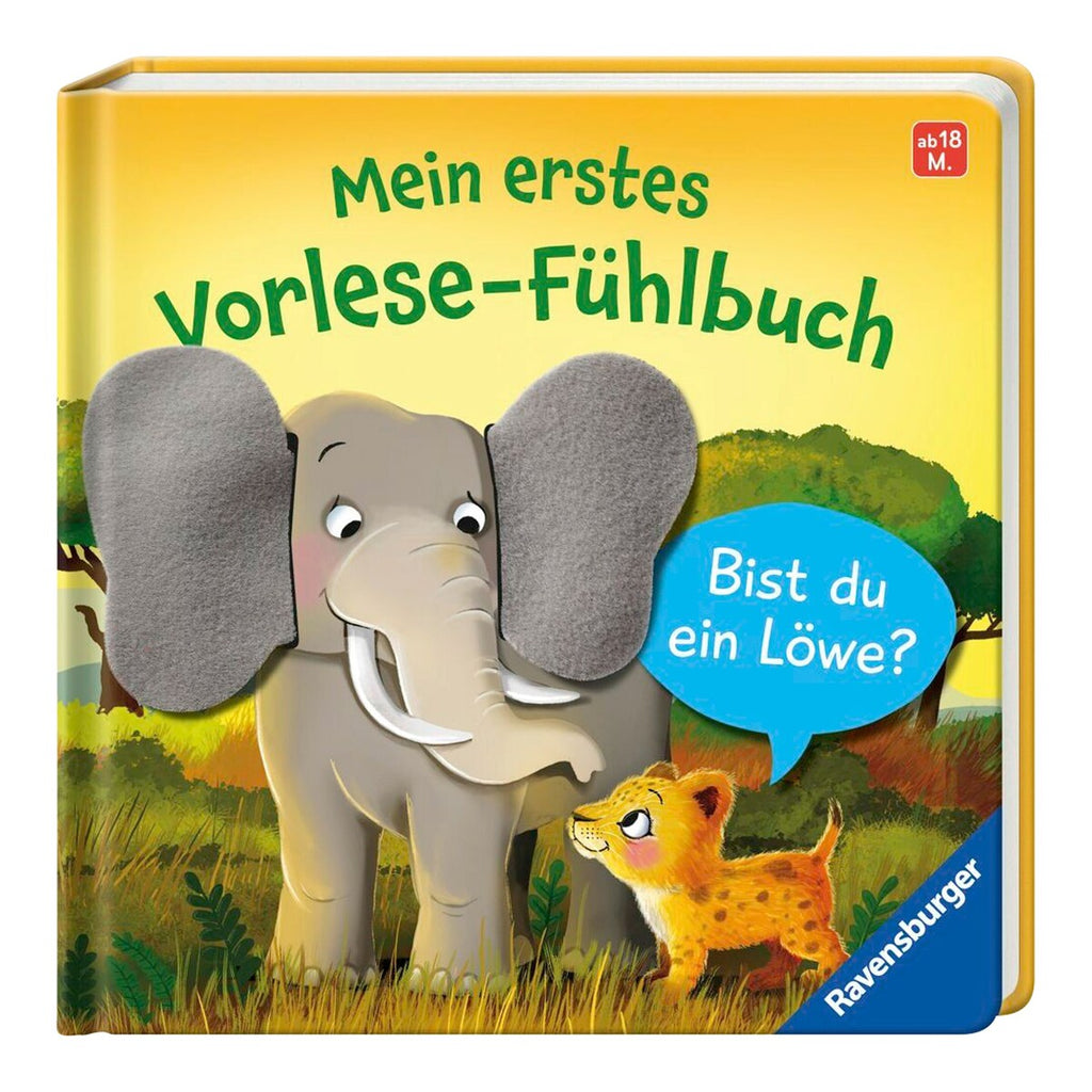 Følebok Er du en løve? med føle-elementer forside