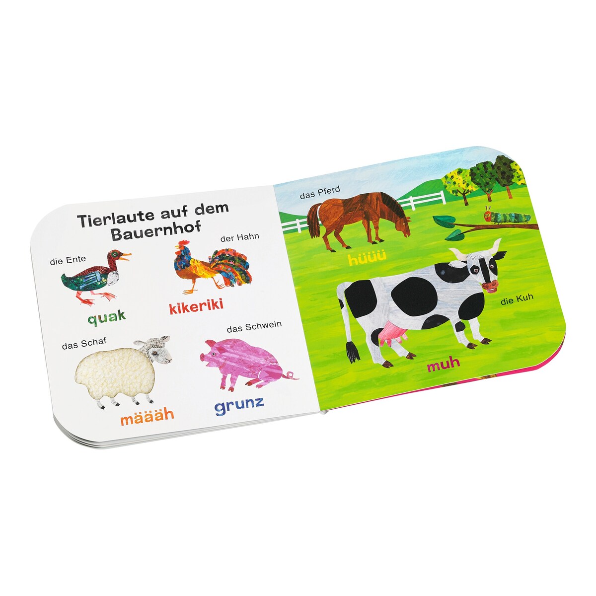 Følebok med dyr 26,5x26,5 cm nærbilde av føleelement