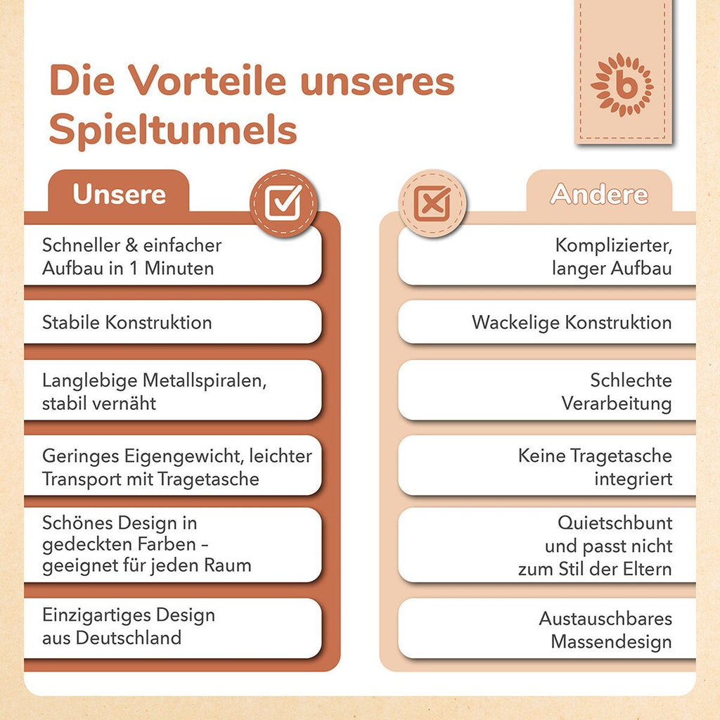 Krabletunnel XXL Vintage Flowers foldet sammen