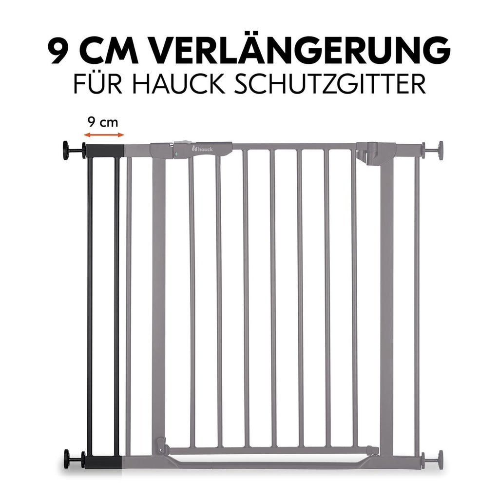 Detalj av skruefestet på Forlenger til sikkerhetsgrind Safety Gate Extension 9 cm, svart