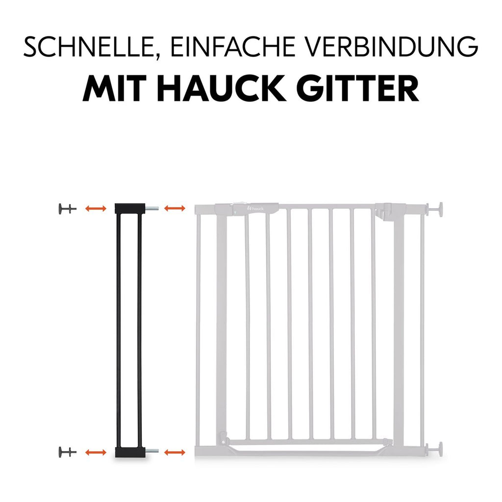 Bruk av Forlenger til sikkerhetsgrind Safety Gate Extension 9 cm, svart med Y-spindler