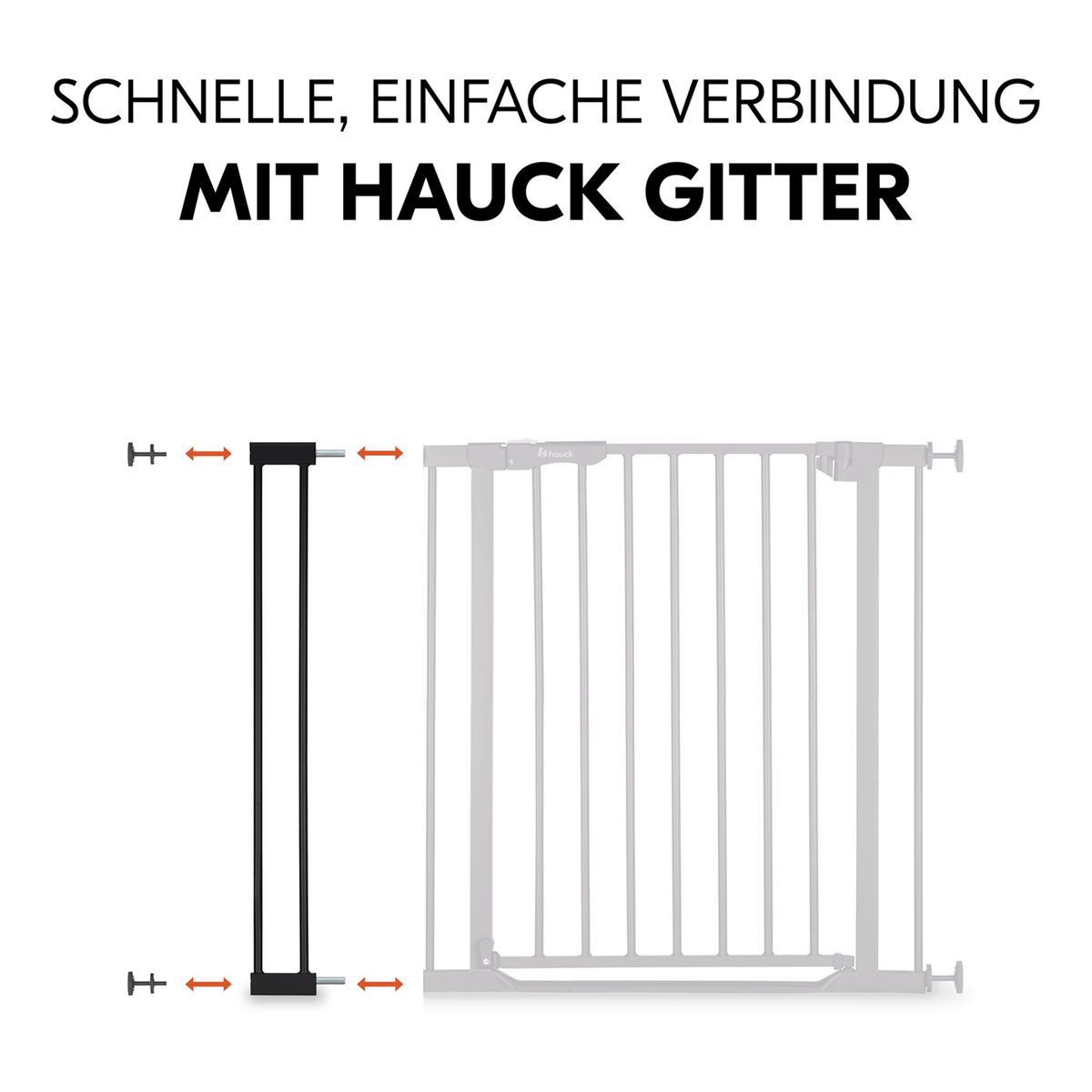 Bruk av Forlenger til sikkerhetsgrind Safety Gate Extension 9 cm, svart med Y-spindler
