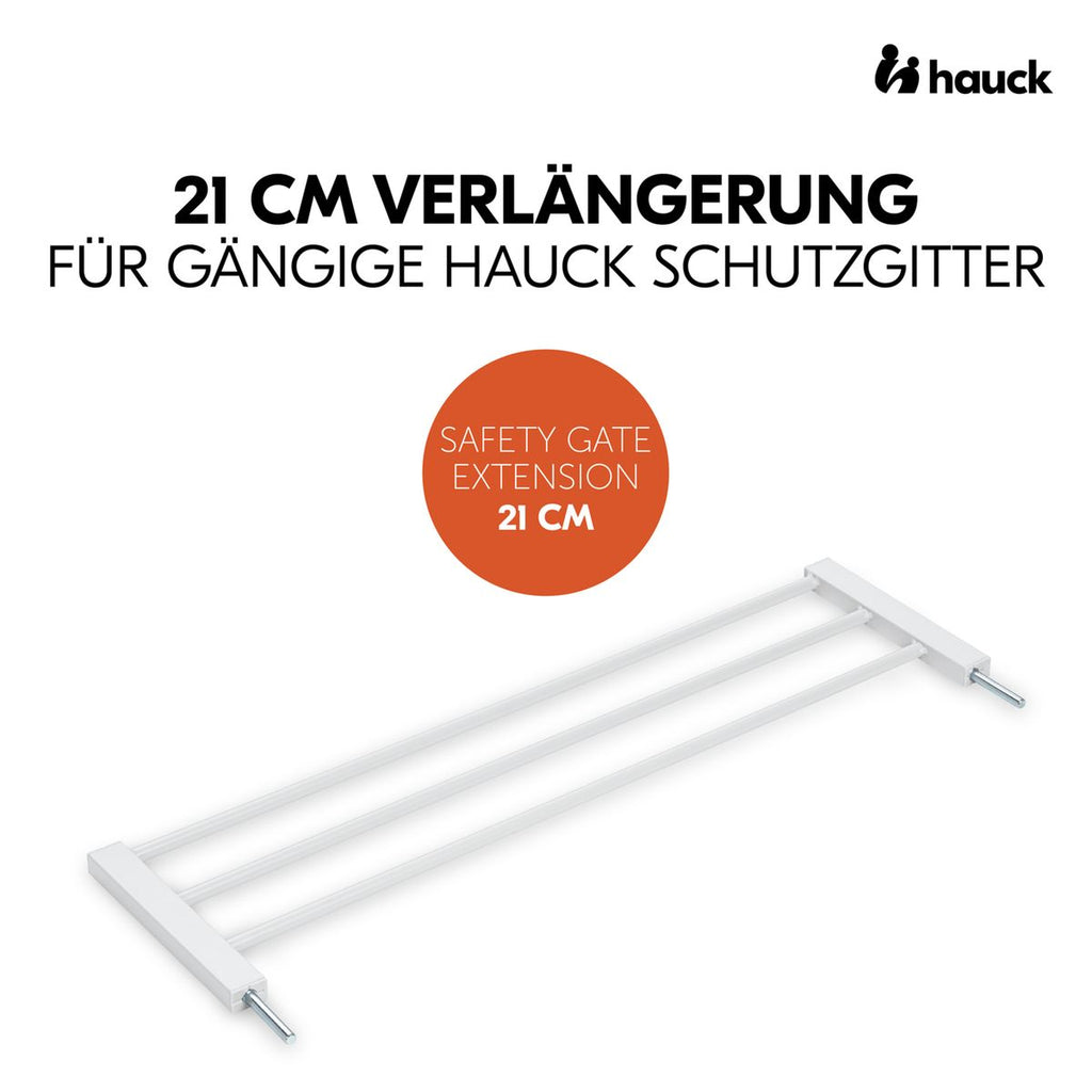 Bakside av Forlenger til sikkerhetsgrind Safety Gate Extension 21 cm, hvit - Hauck