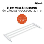 Bakside av Forlenger til sikkerhetsgrind Safety Gate Extension 21 cm, hvit - Hauck