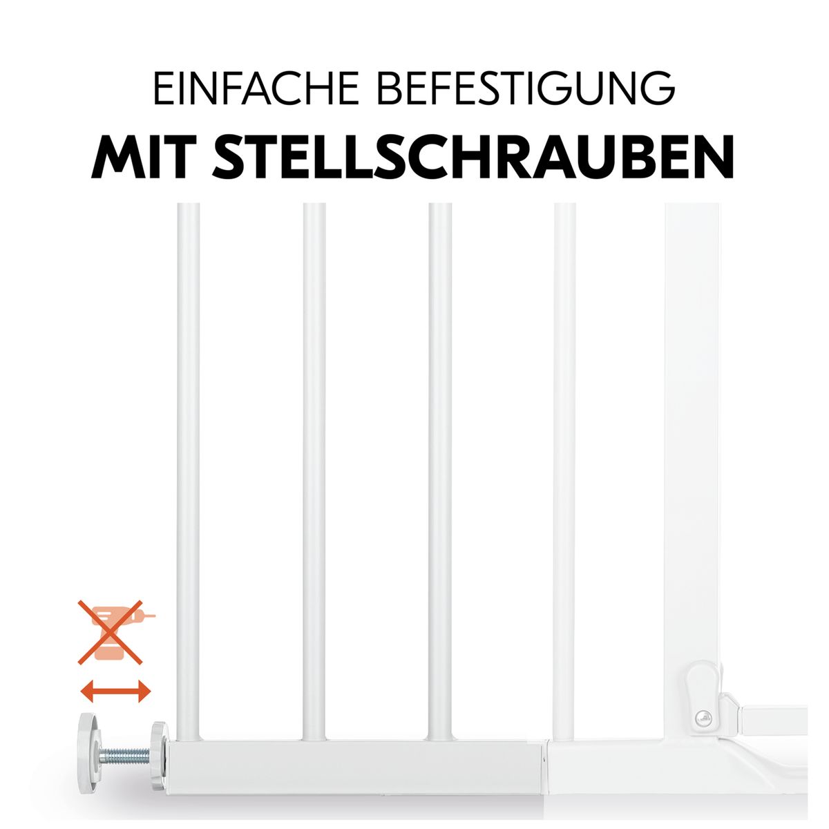 Hvit Forlenger til sikkerhetsgrind Safety Gate Extension 21 cm, hvit - Hauck i boligmiljø