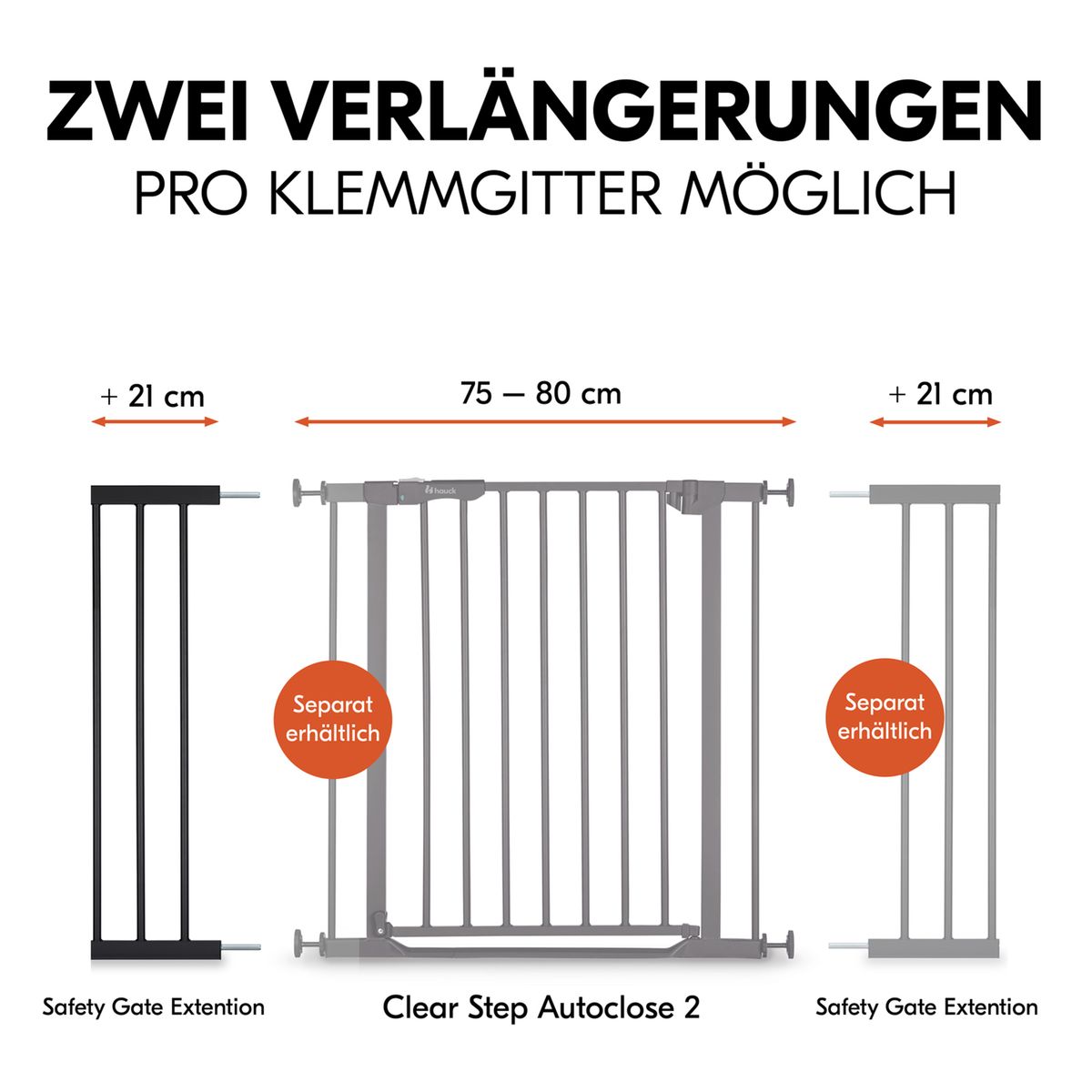 Nærbilde av skruefeste på Forlenger til sikkerhetsgrind Safety Gate Extension 21 cm