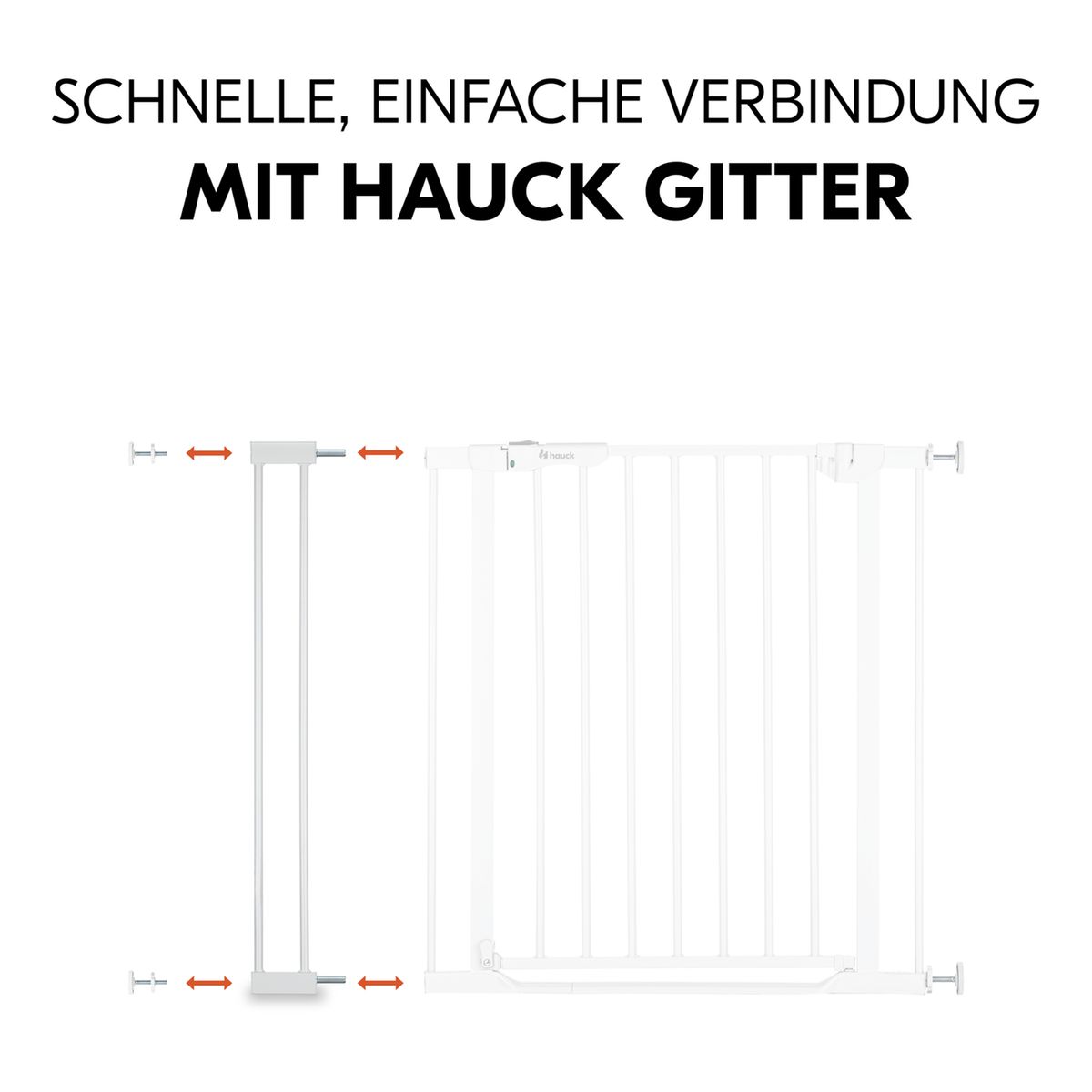Forlenger til sikkerhetsgrind Safety Gate Extension 9 cm, hvit - Hauck
