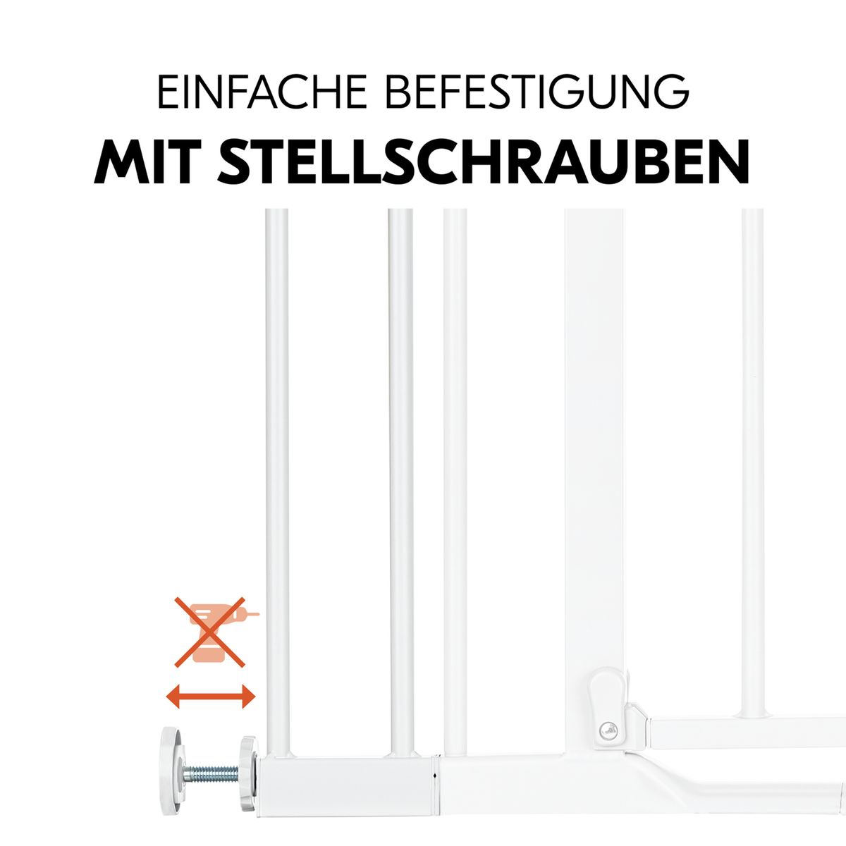 Forlenger til sikkerhetsgrind Safety Gate Extension 9 cm, hvit - Hauck
