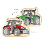 Formpute traktor med vendbart design 36x24 cm bakside