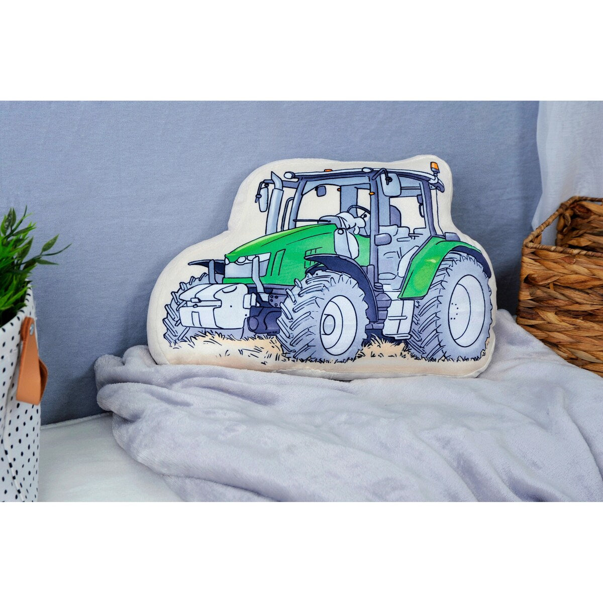 Formpute traktor med vendbart design 36x24 cm i bruk