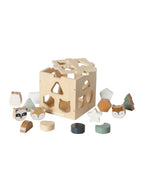 Formsorteringsboks i tre FSC® Grønn Skog 15 cm forfra