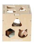 Formsorteringsboks i tre FSC® Grønn Skog 15 cm bakside