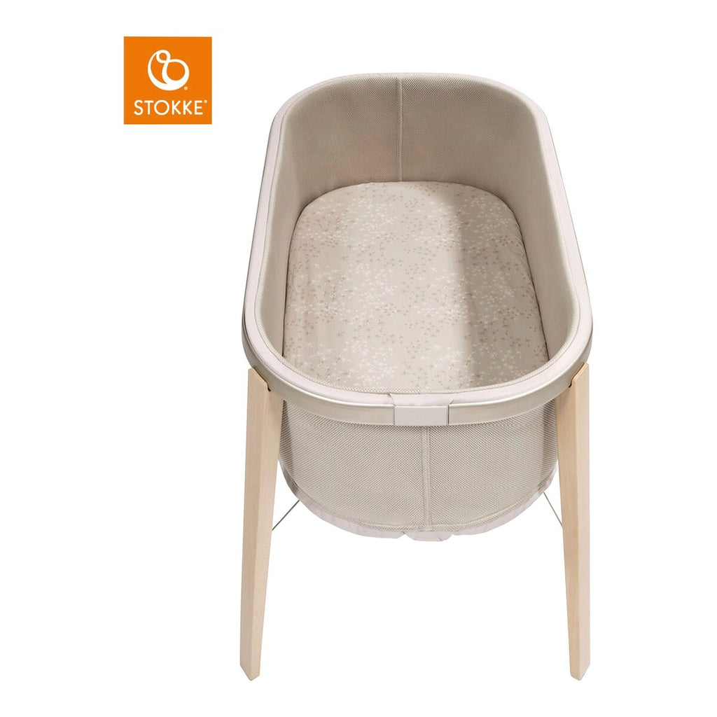 Pakning av formsydd laken 2-pack Dandelion Beige & Vanilla Cream fra Stokke