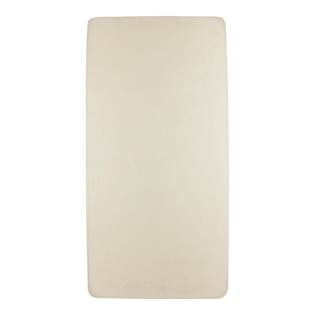 Formsydd laken i jersey 50x90 cm bomull Meyco Baby montert på madrass