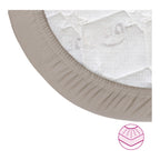 Nærbilde av stoff på Formsydd laken jersey Deluxe for bedside crib - babybay