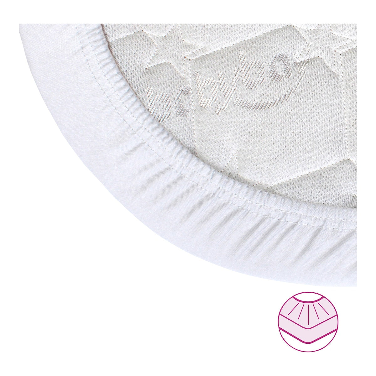 Formsydd laken jersey økologisk bomull for bedside crib babybay montert på bedside crib