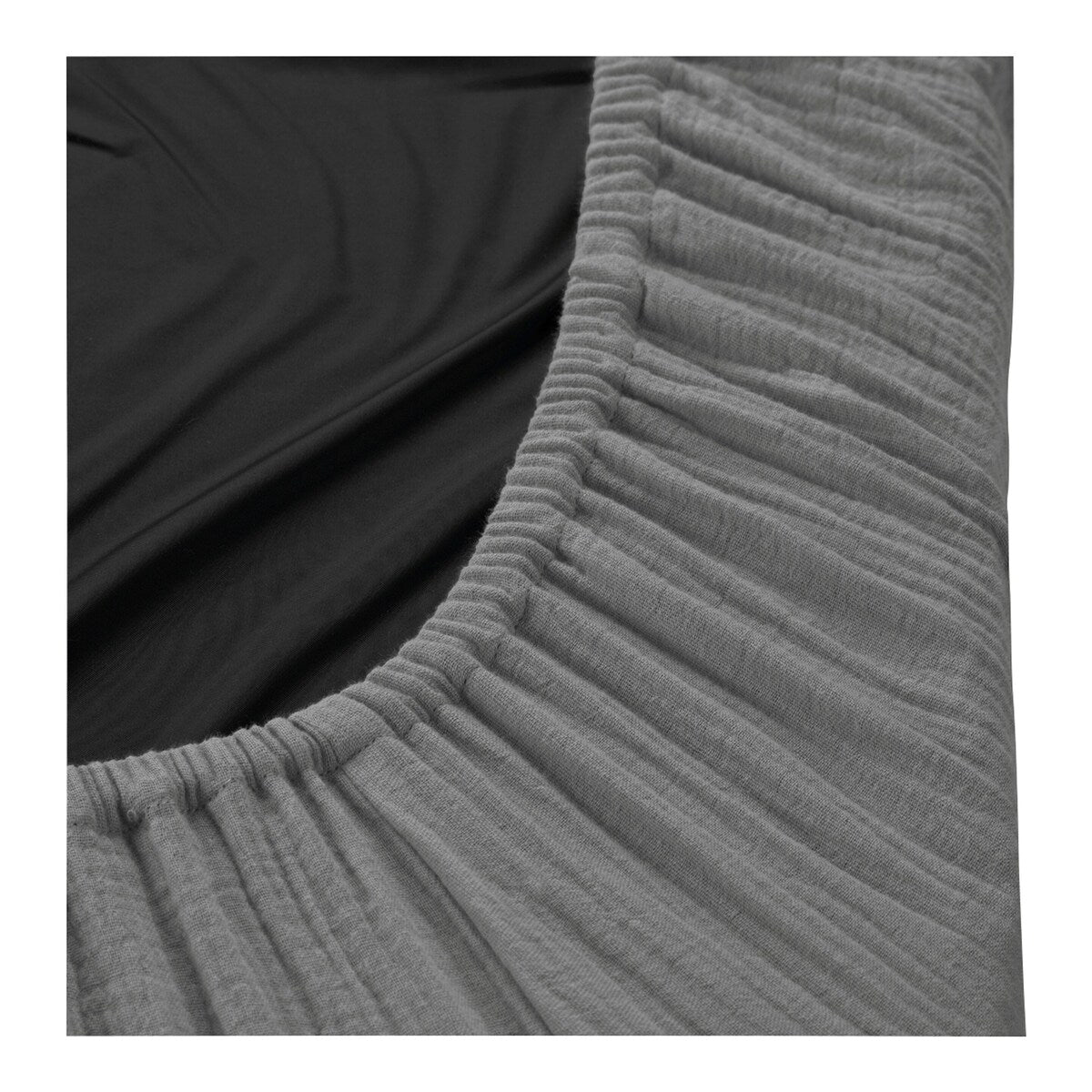 Formsydd laken musselin 60x120 cm til reisesengmadrass bakside