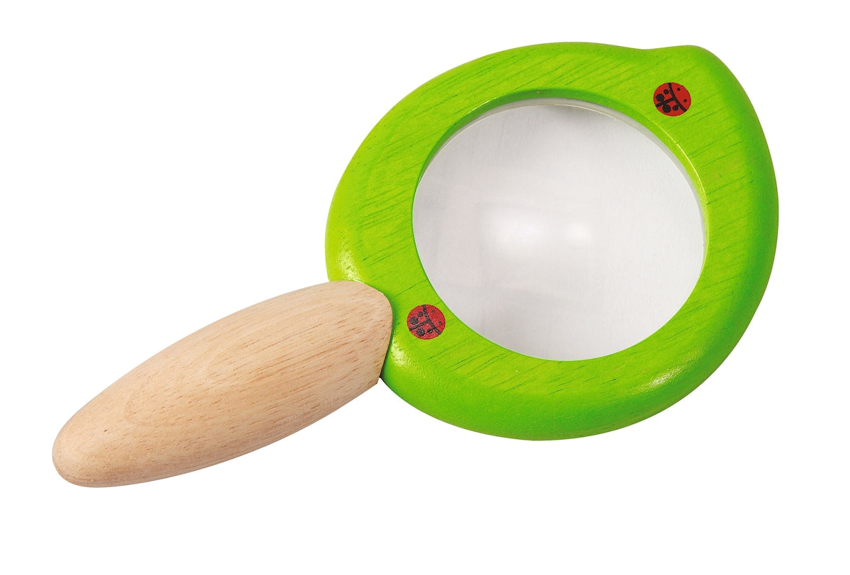 Forstørrelsesglass bladform i tre fra 18 mnd bakside