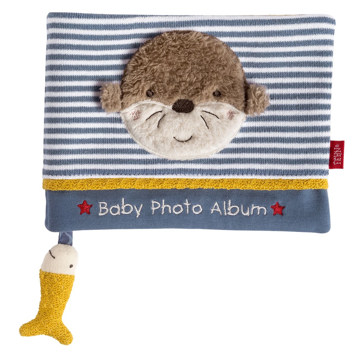Fotoalbum for baby vaskbart med 6 fotolommer Fehn forfra
