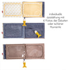 Bakside av fotoalbum for baby vaskbart med 6 fotolommer Fehn