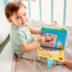 Detalj av lommer i Fotoalbum i stoff for baby fra 12 mnd, 8 bilder