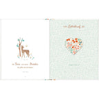 Detalj av pop-up brev i Fotoinnføringsalbum for familien med hardcover