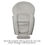 Fotpose til babystol og bærebag Diamond Edition powder bakside
